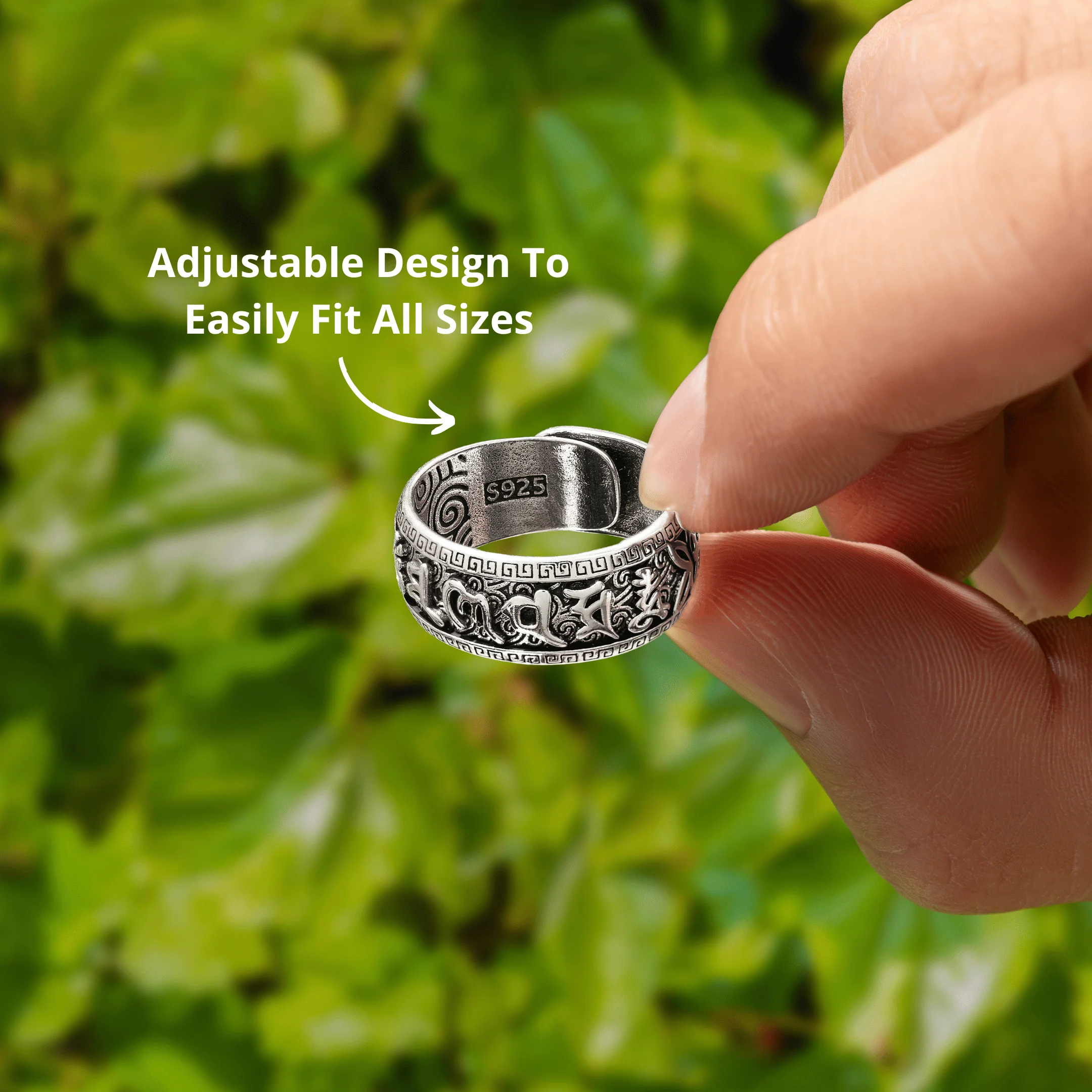Buddhist Lucky Mantra Ring - Image 3