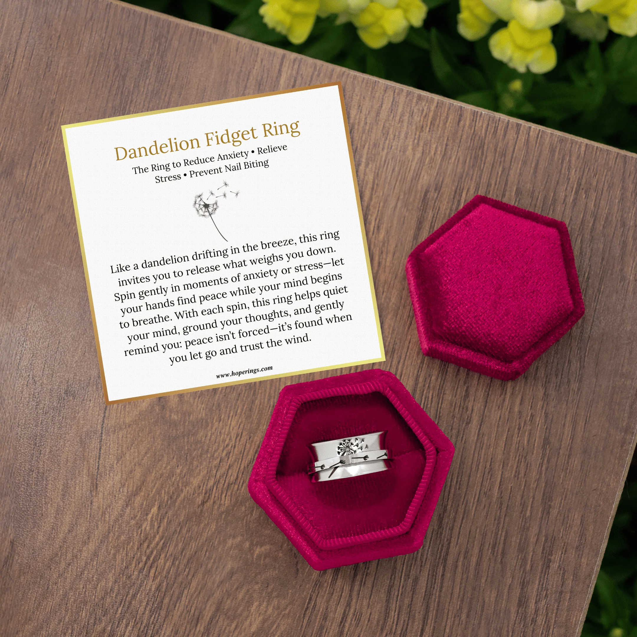 Dandelion Fidget Ring - Image 4