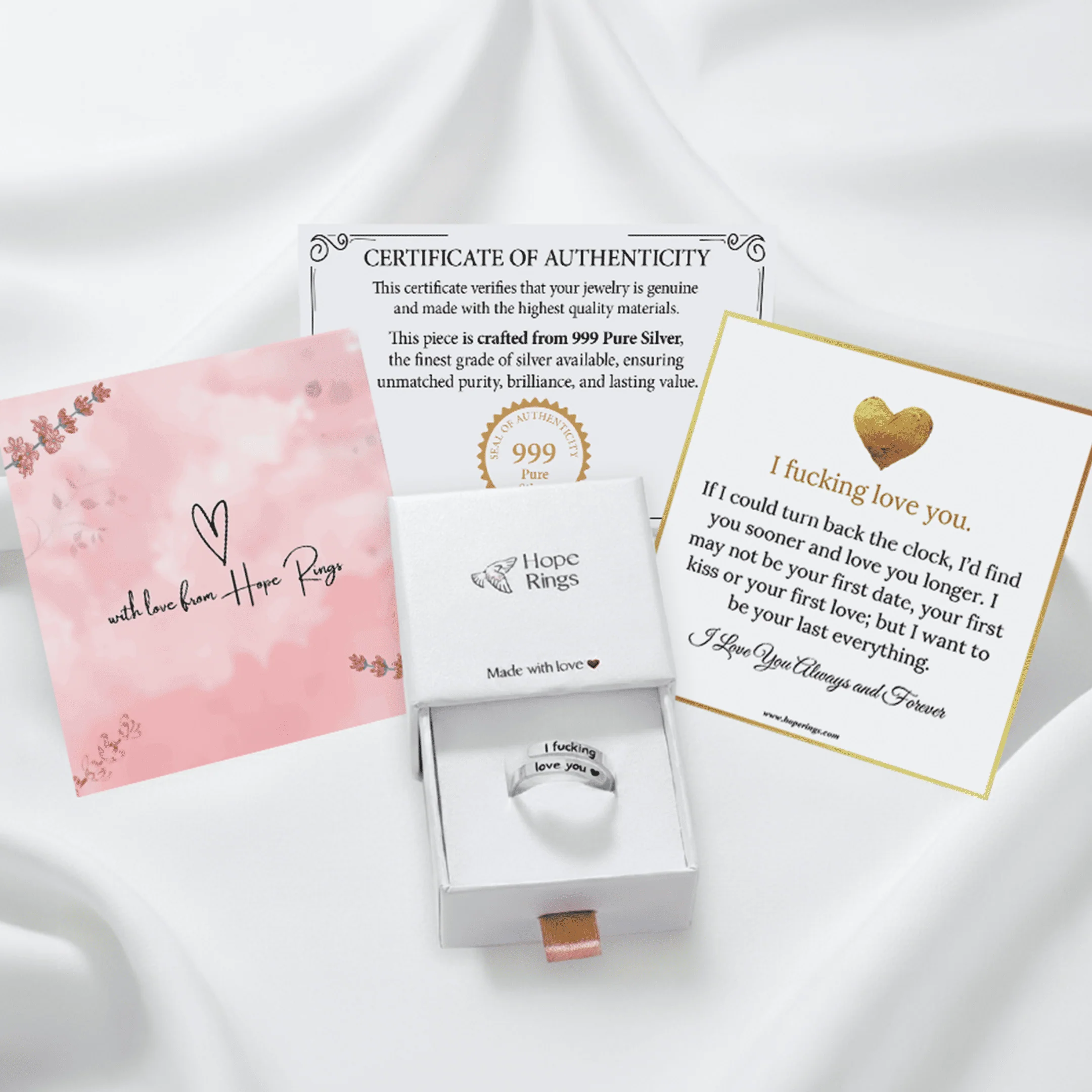 I F♡cking Love You Ring - Pure Silver - Image 3