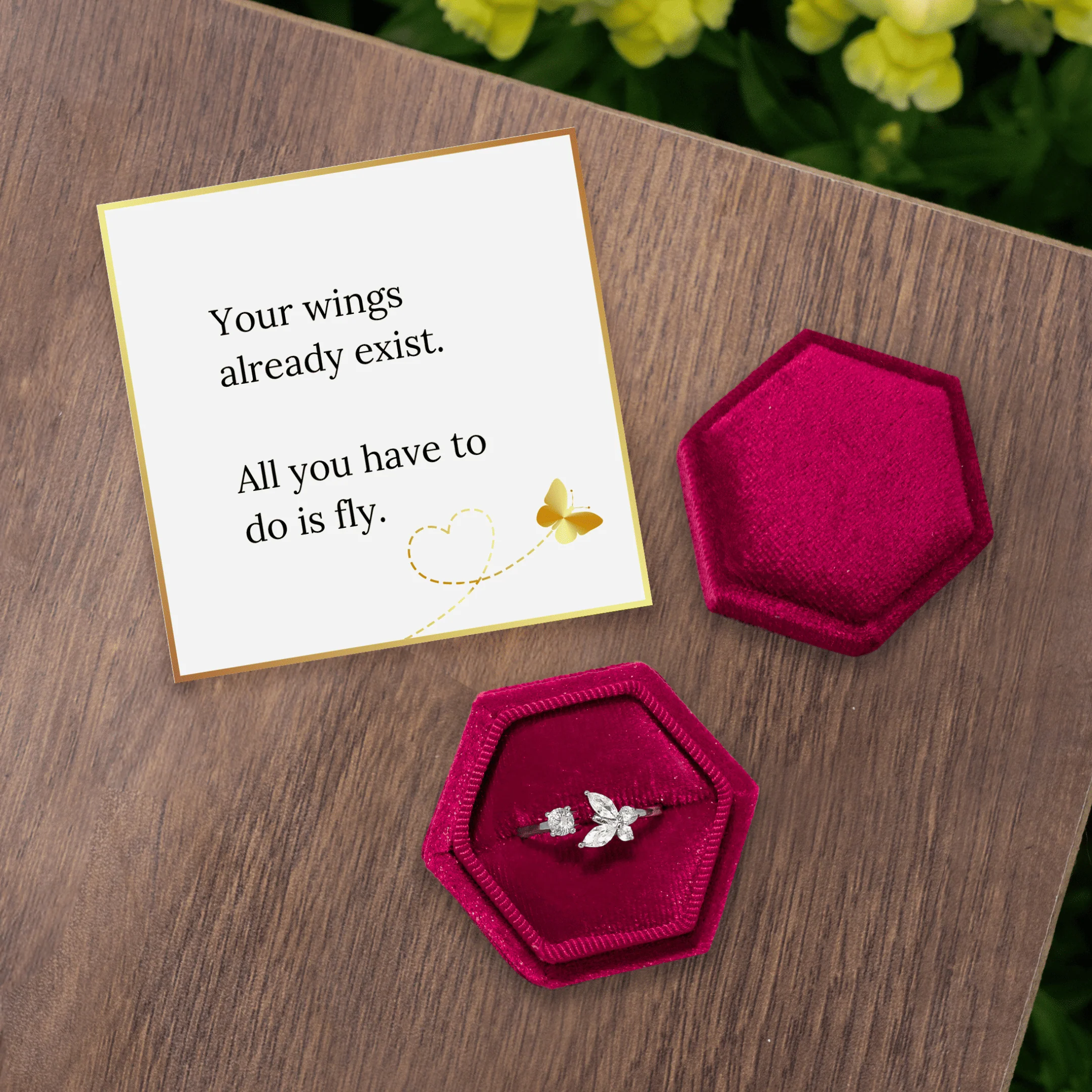 Just Be You Butterfly Ring - Image 5