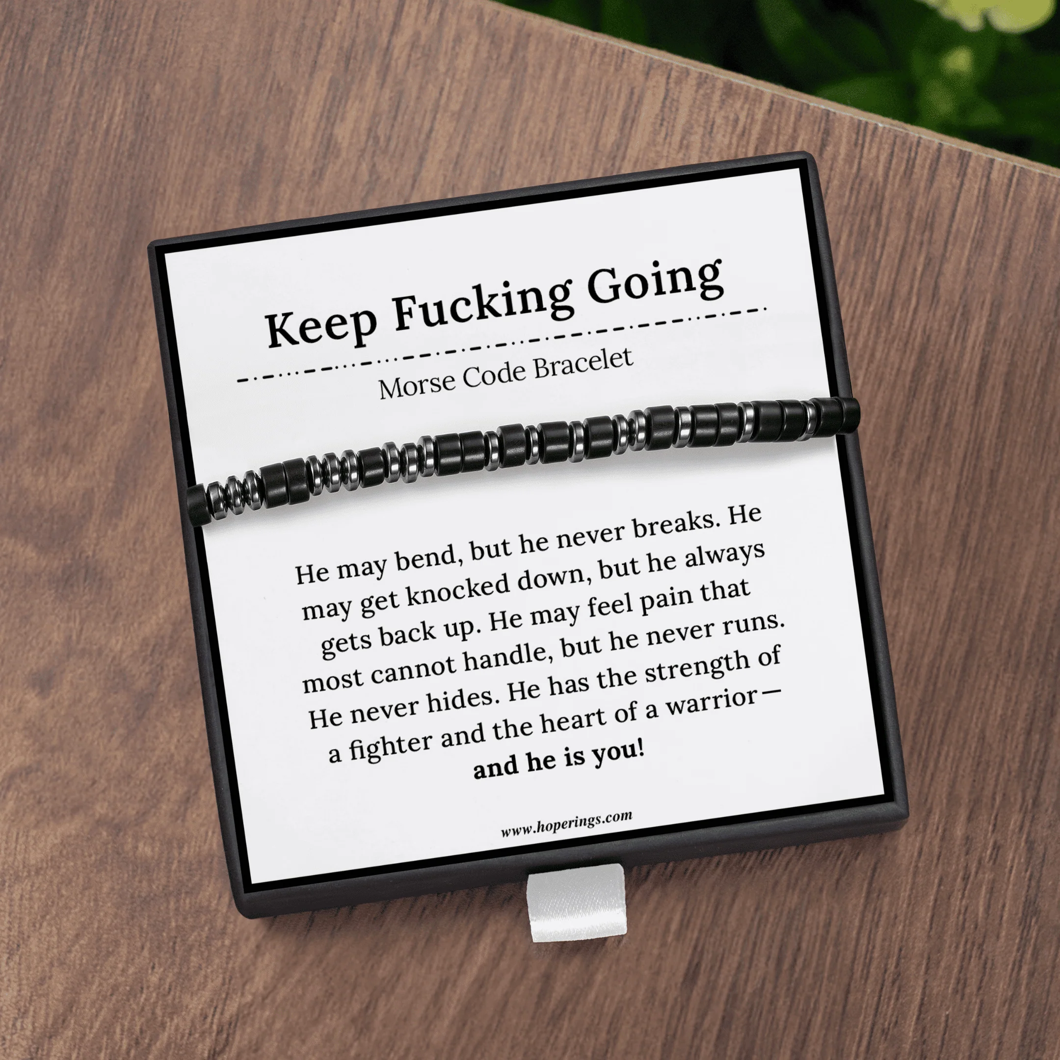 Keep F♡cking Going - Morse Code Bracelet - Image 5