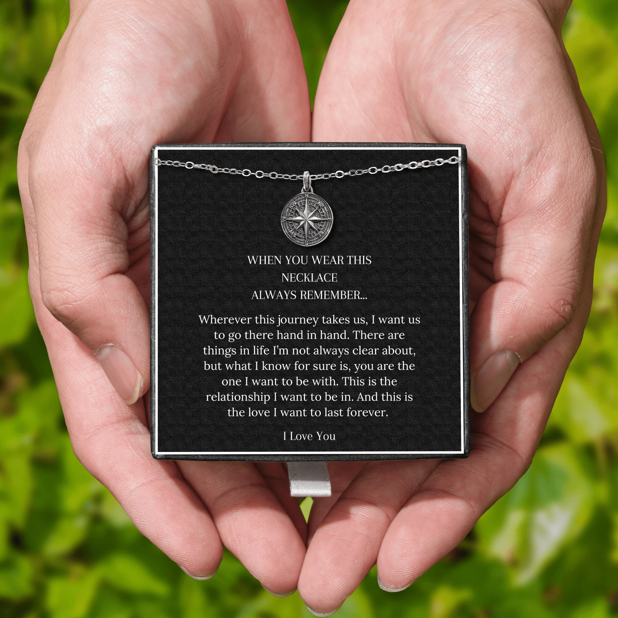 To My Man - Compass Necklace - Image 3