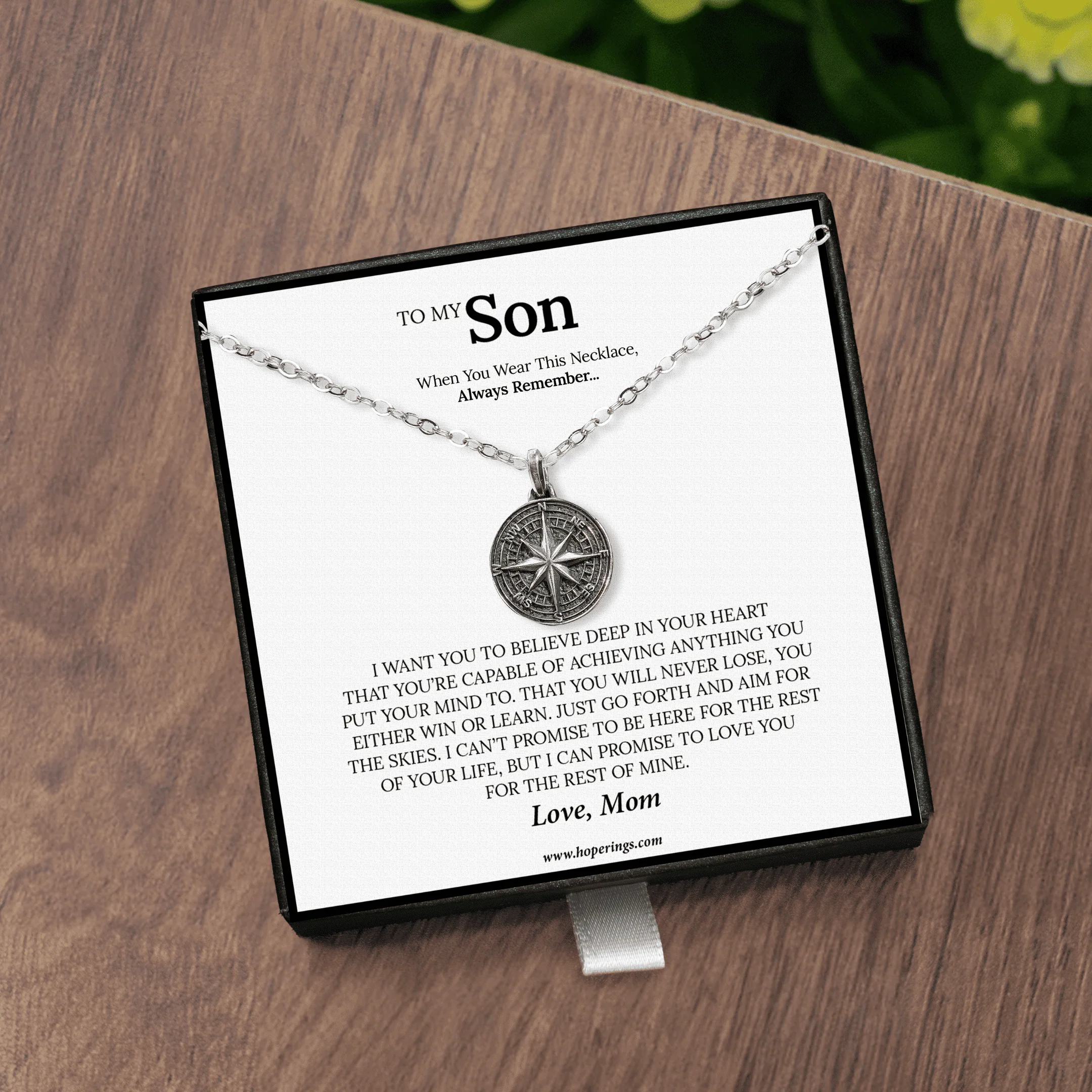 To My Son - Compass Necklace - Image 5