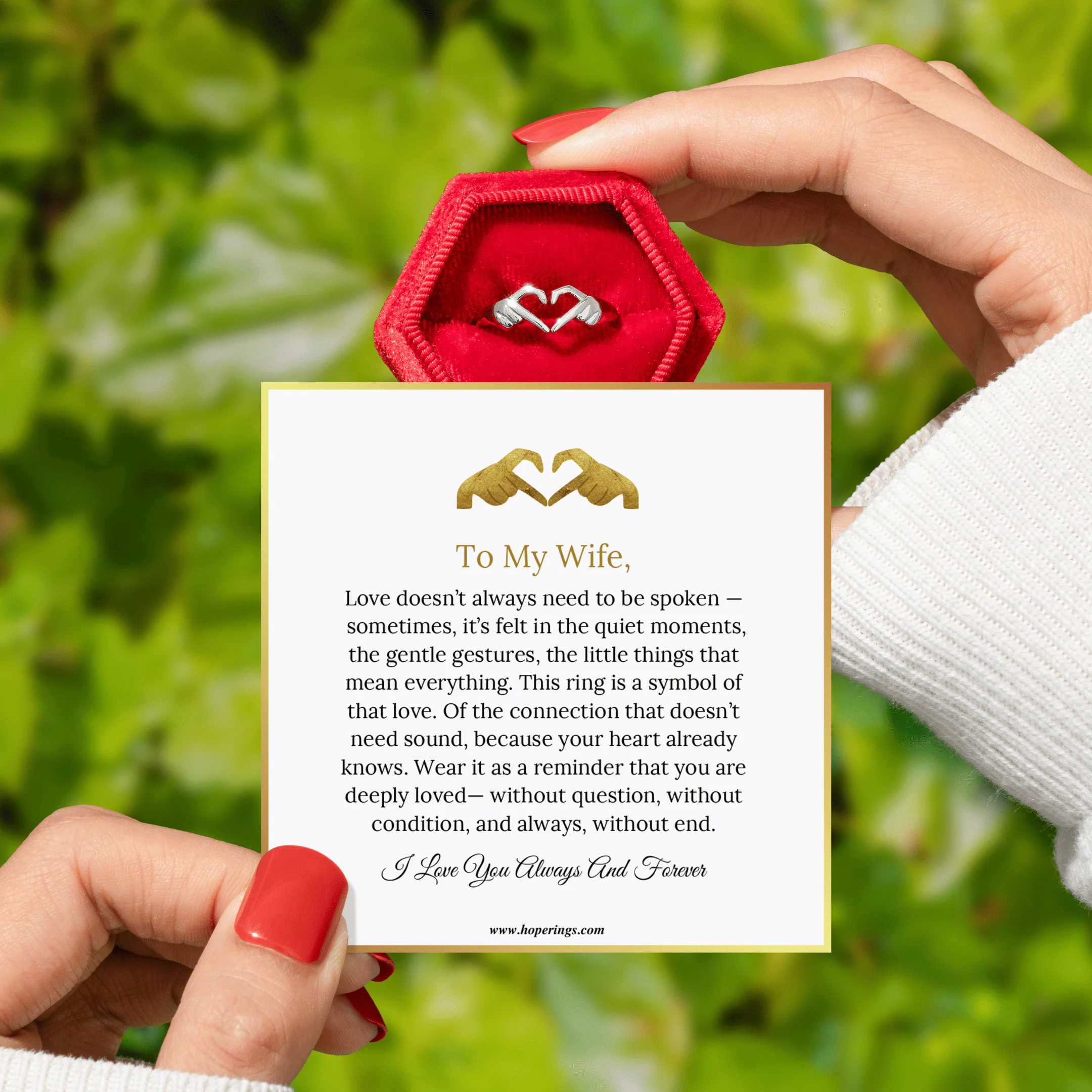 To My Wife - I Love You Ring