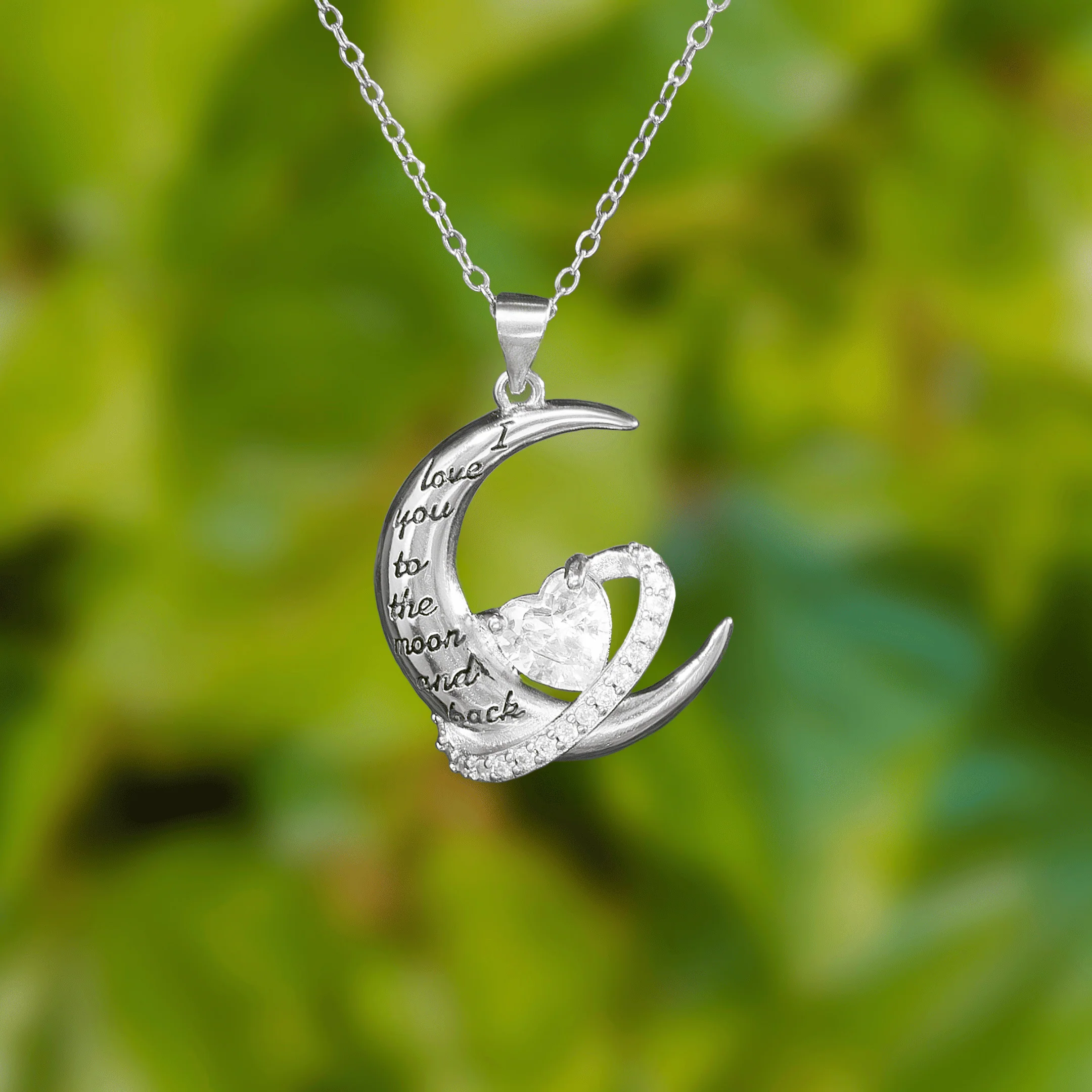 To My Wife - Moon & Back Necklace - Image 3