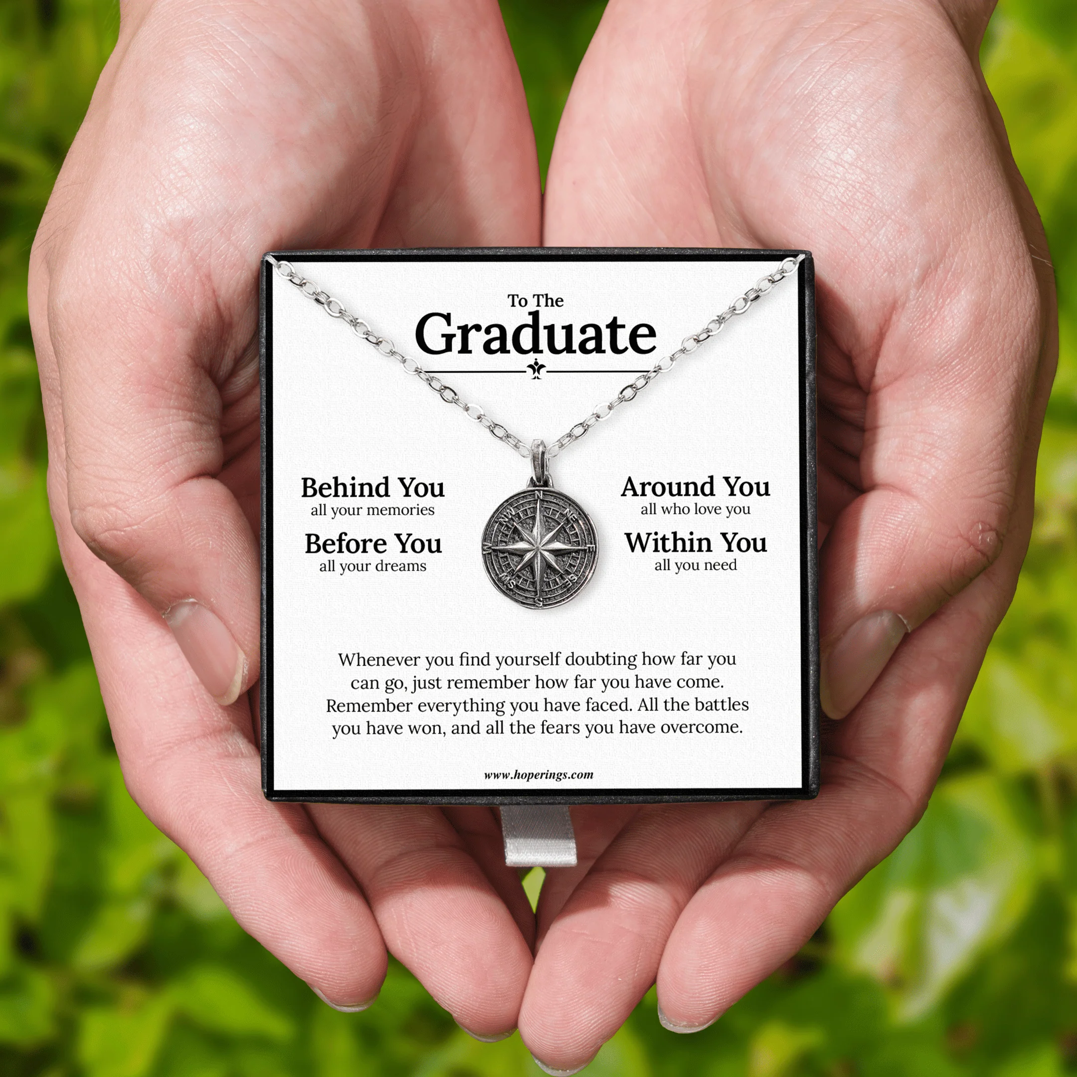 To The Graduate - Compass Necklace - Image 3