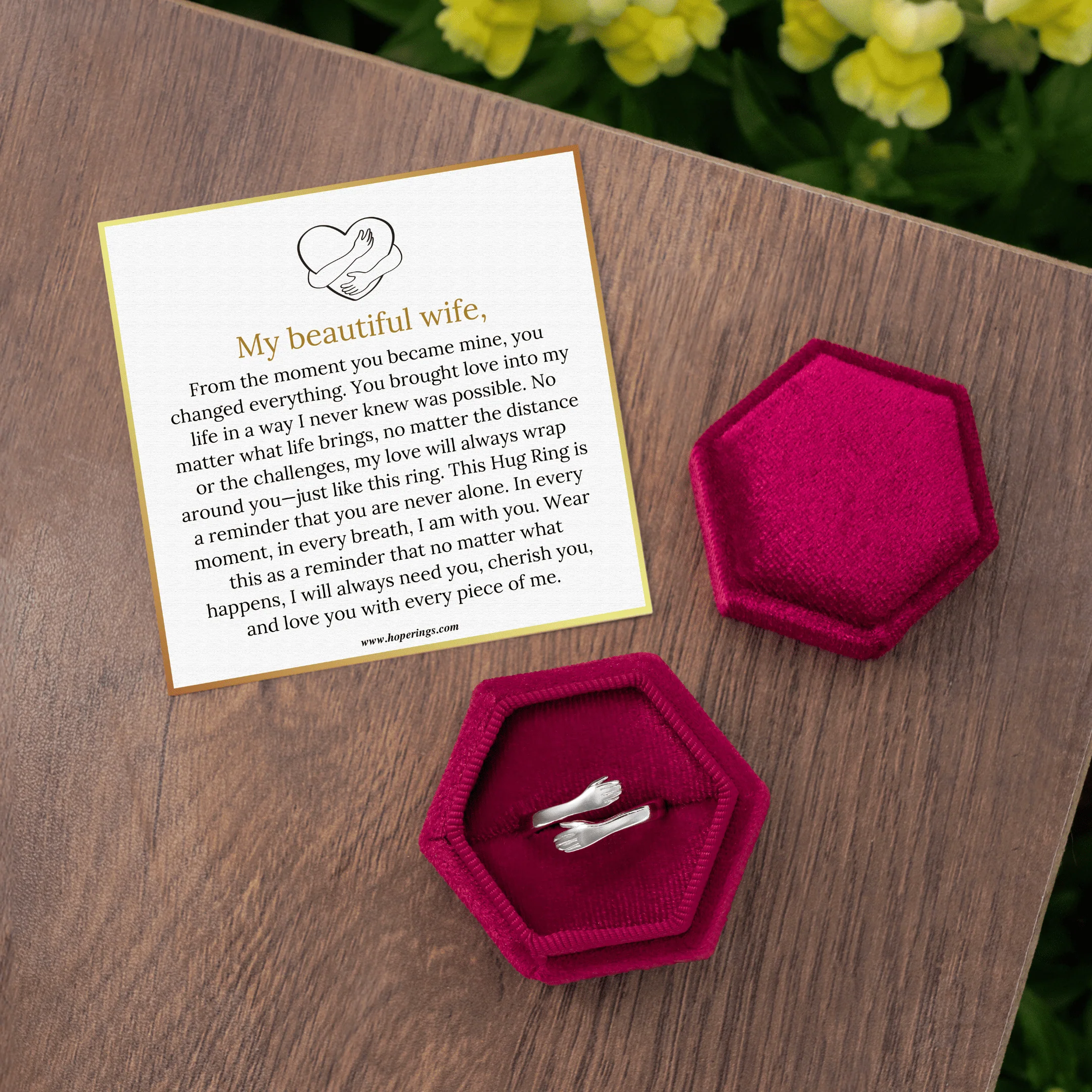 To My Wife - Hug Ring - Image 4